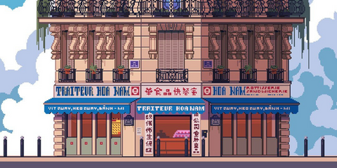 affiche pixel art Nelson Wu - Paristreizelab