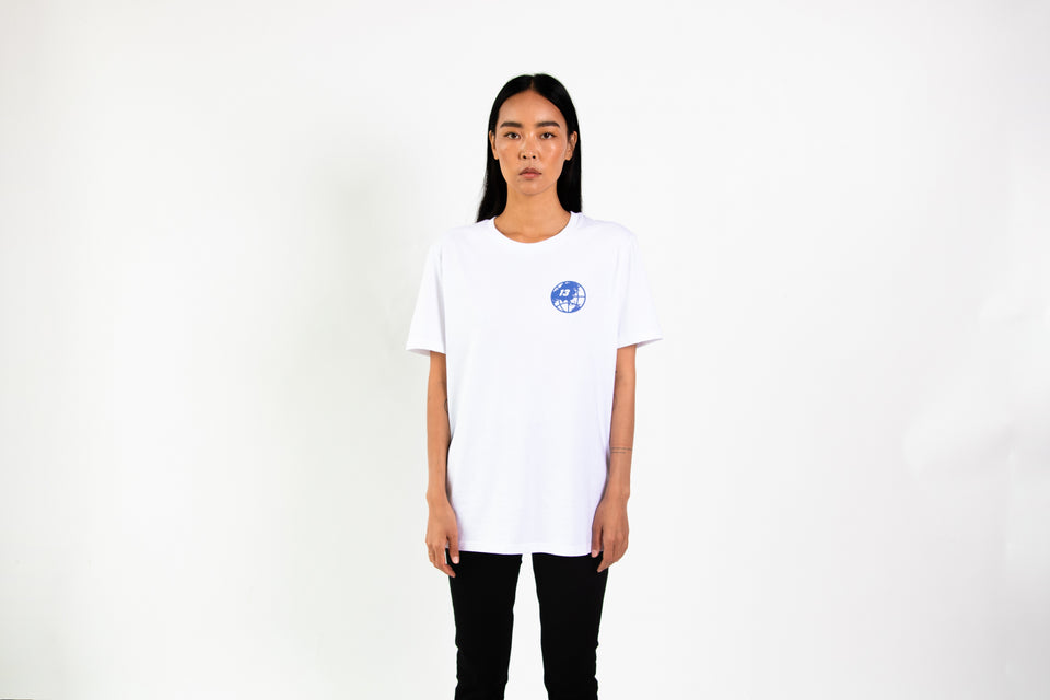 tee shirt blanc femme de face - PARISTREIZELAB
