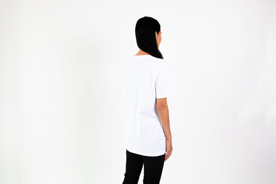 tee shirt blanc femme de dos - PARISTREIZELAB