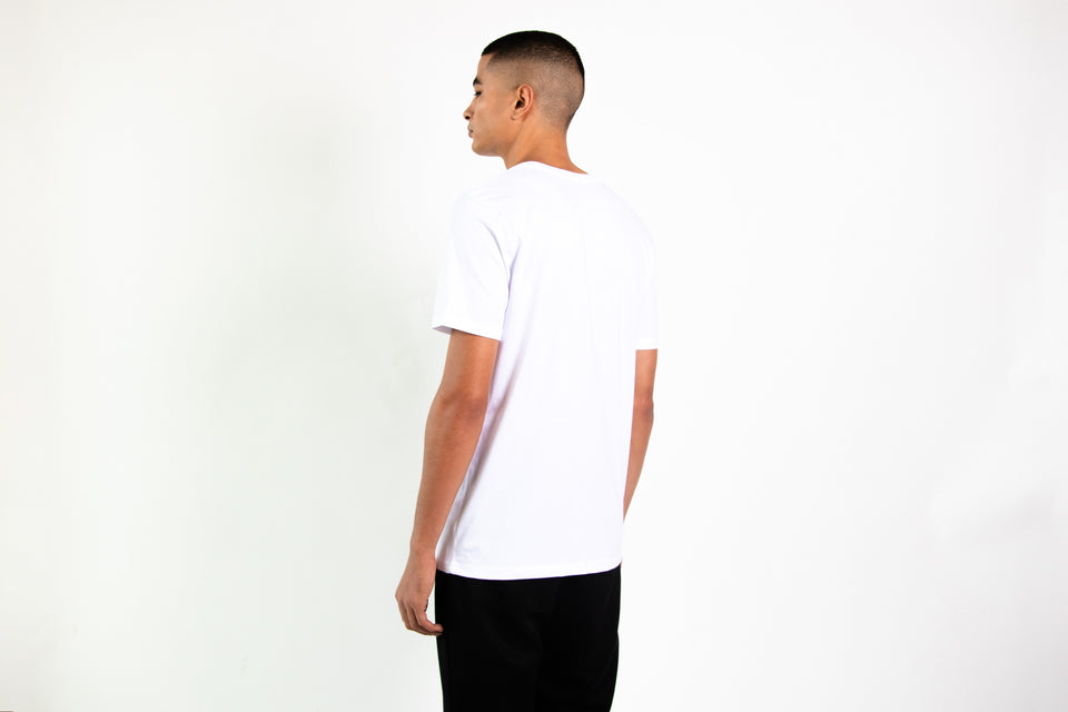 tee shirt blanc homme de dos - PARISTREIZELAB