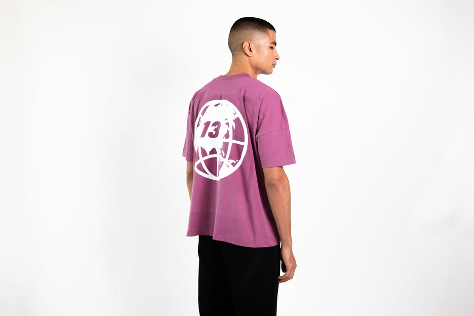 tee shirt oversize homme violet de dos - PARISTREIZELAB